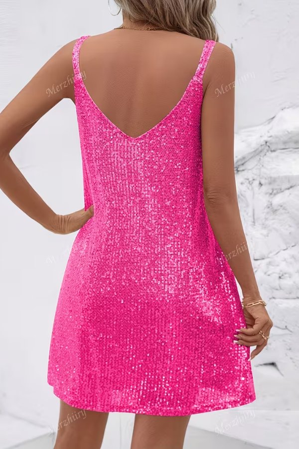 Camila | Mini abito da festa con paillettes scintillanti 7
