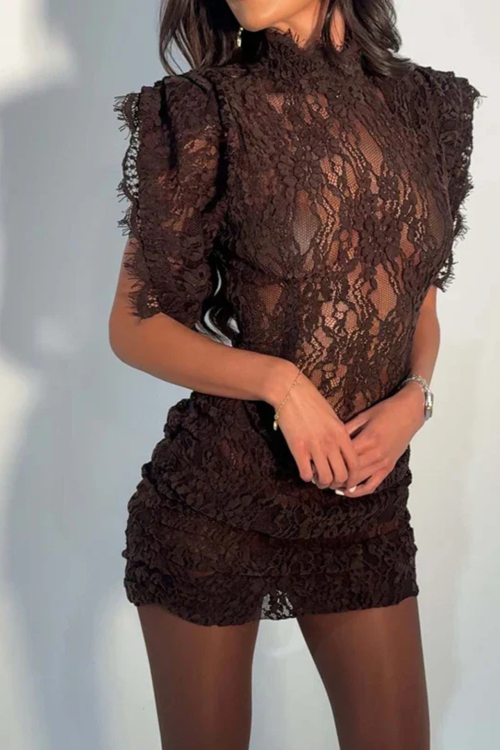 Carmela | Elegante e Comodo Miniabito con Pizzo Floreale 8