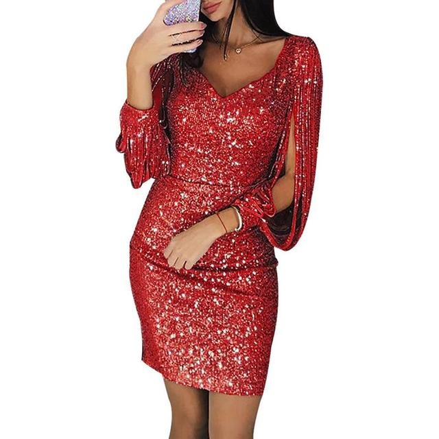 Caterina | Abito Cerimonia Donna Elegante Scollo a V Aderente Glamour 1