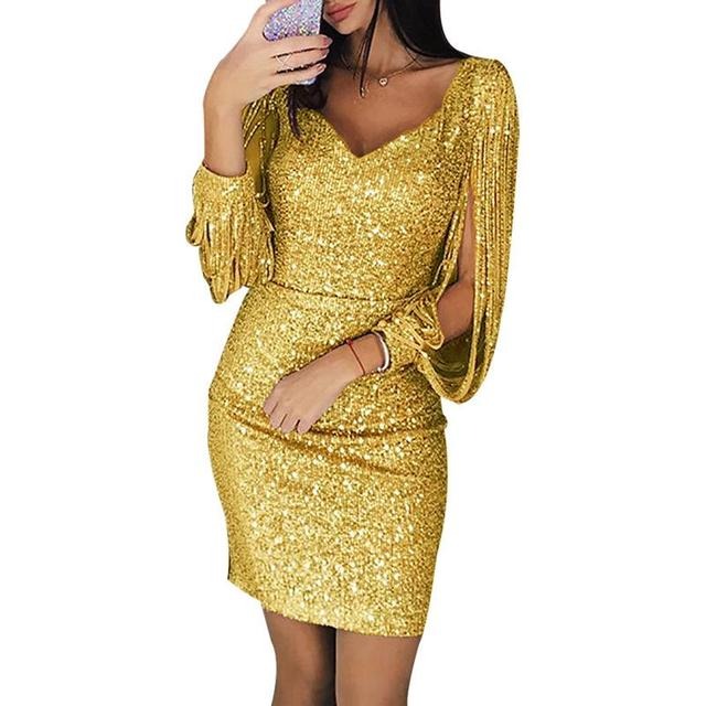 Caterina | Abito Cerimonia Donna Elegante Scollo a V Aderente Glamour 5