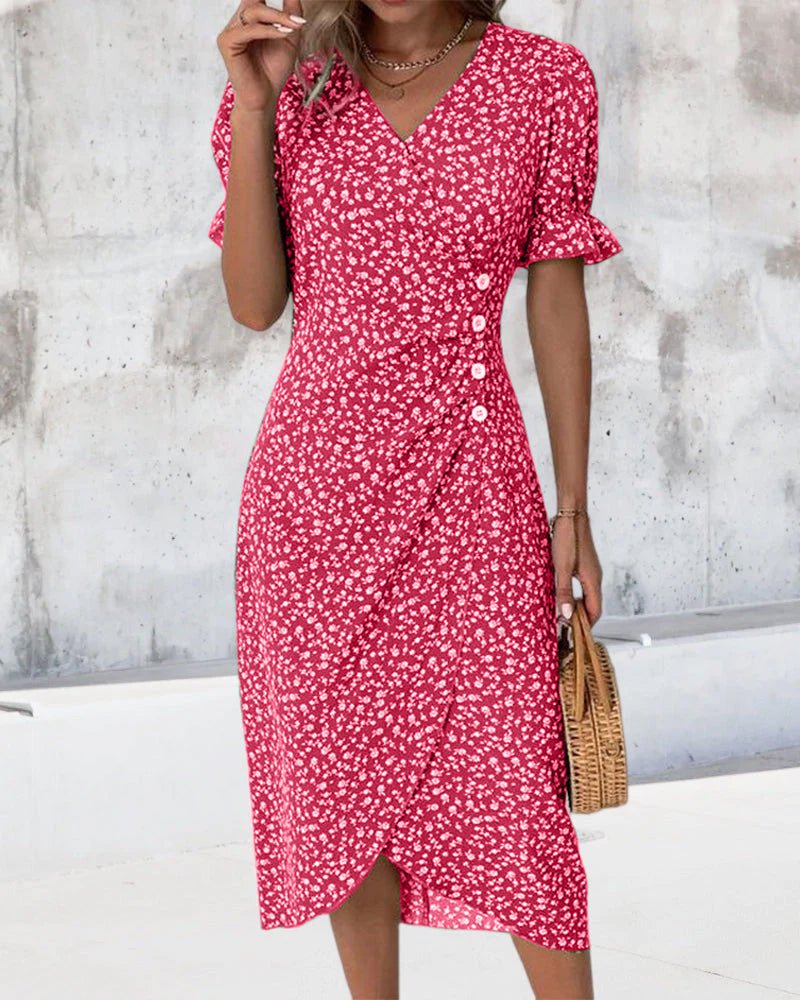 Caterina | Elegante e Versatile Abito Midi a Portafoglio da Donna 3