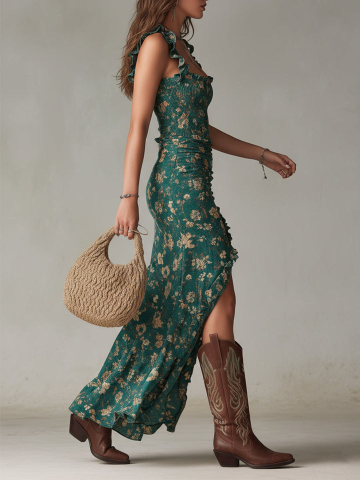 Cavena | Elegante Maxi Abito Floreale Boho 1