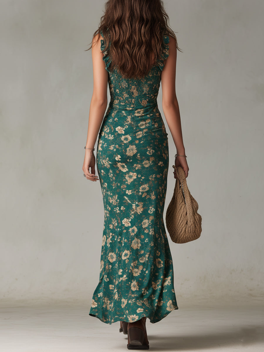 Cavena | Elegante Maxi Abito Floreale Boho 2