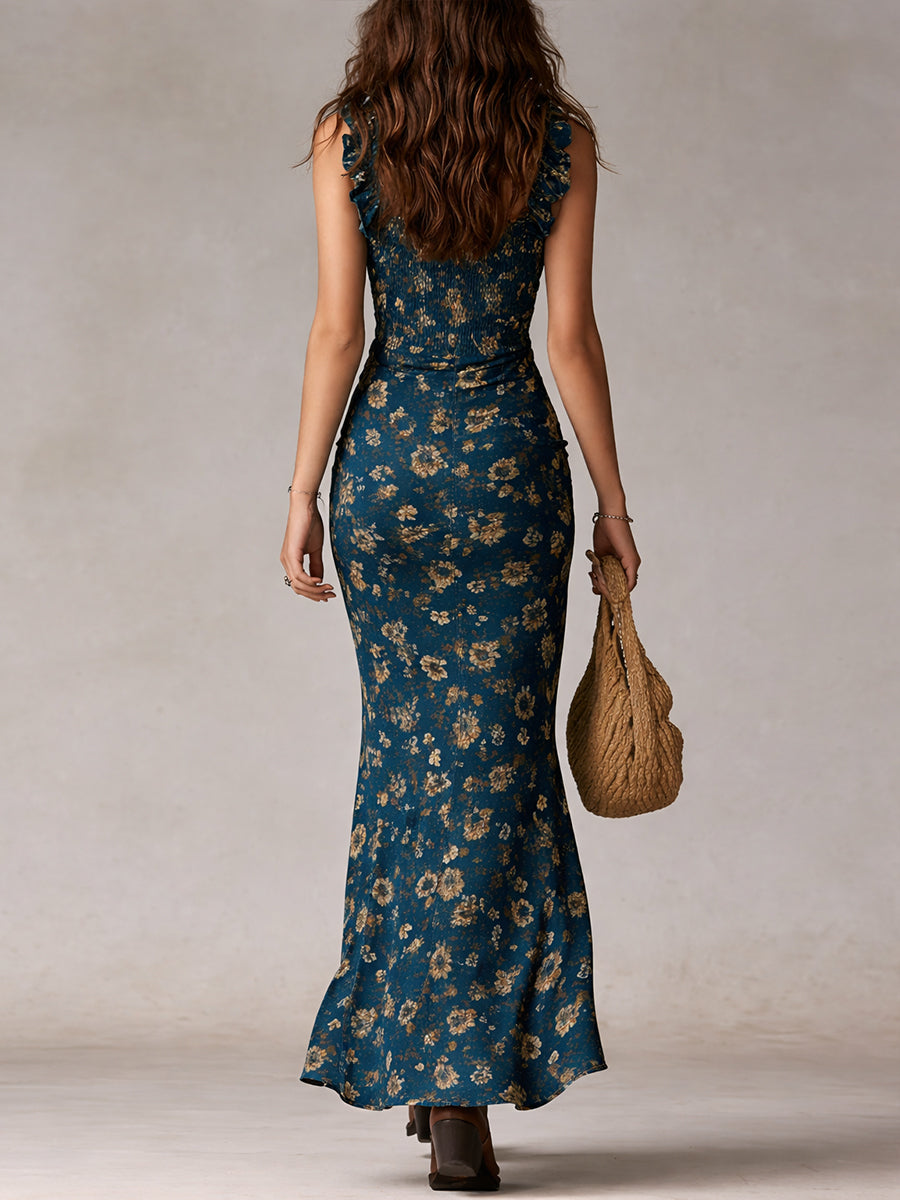 Cavena | Elegante Maxi Abito Floreale Boho 4