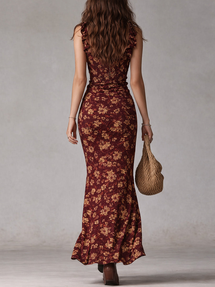 Cavena | Elegante Maxi Abito Floreale Boho 6