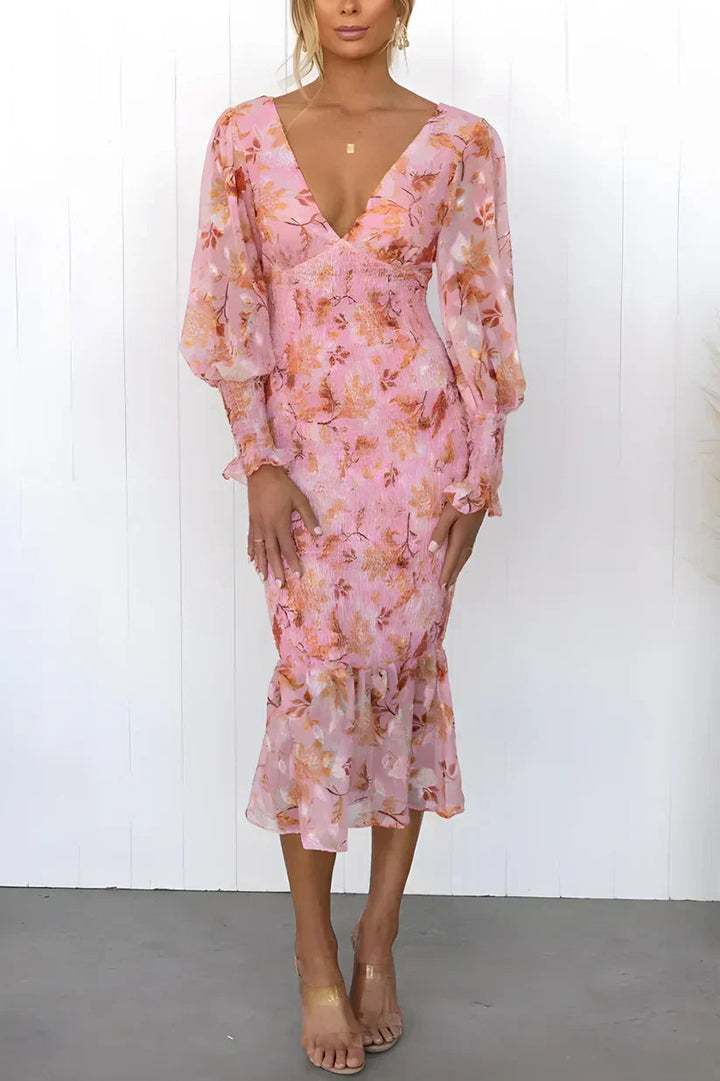 Celina | Abito Cerimonia Donna Floreale Elegante Estivo Comodo 1