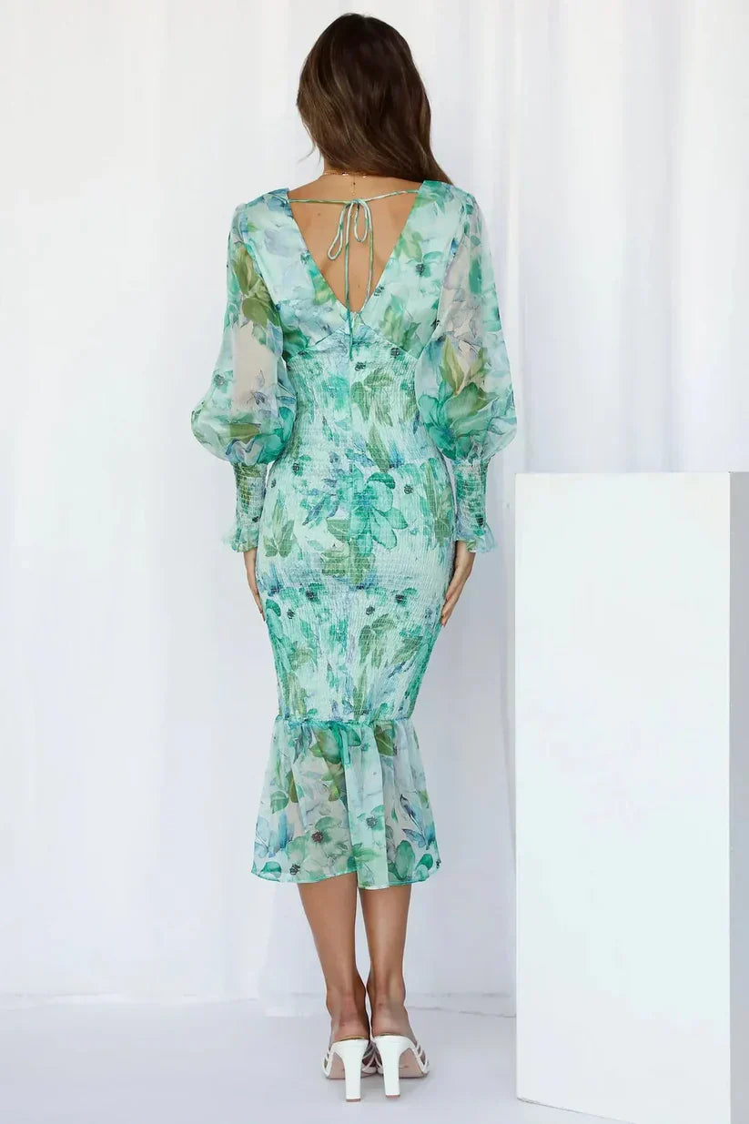 Celina | Abito Cerimonia Donna Floreale Elegante Estivo Comodo 6