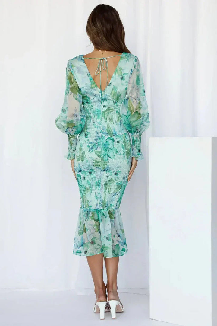 Celina | Abito Cerimonia Donna Floreale Elegante Estivo Comodo 6