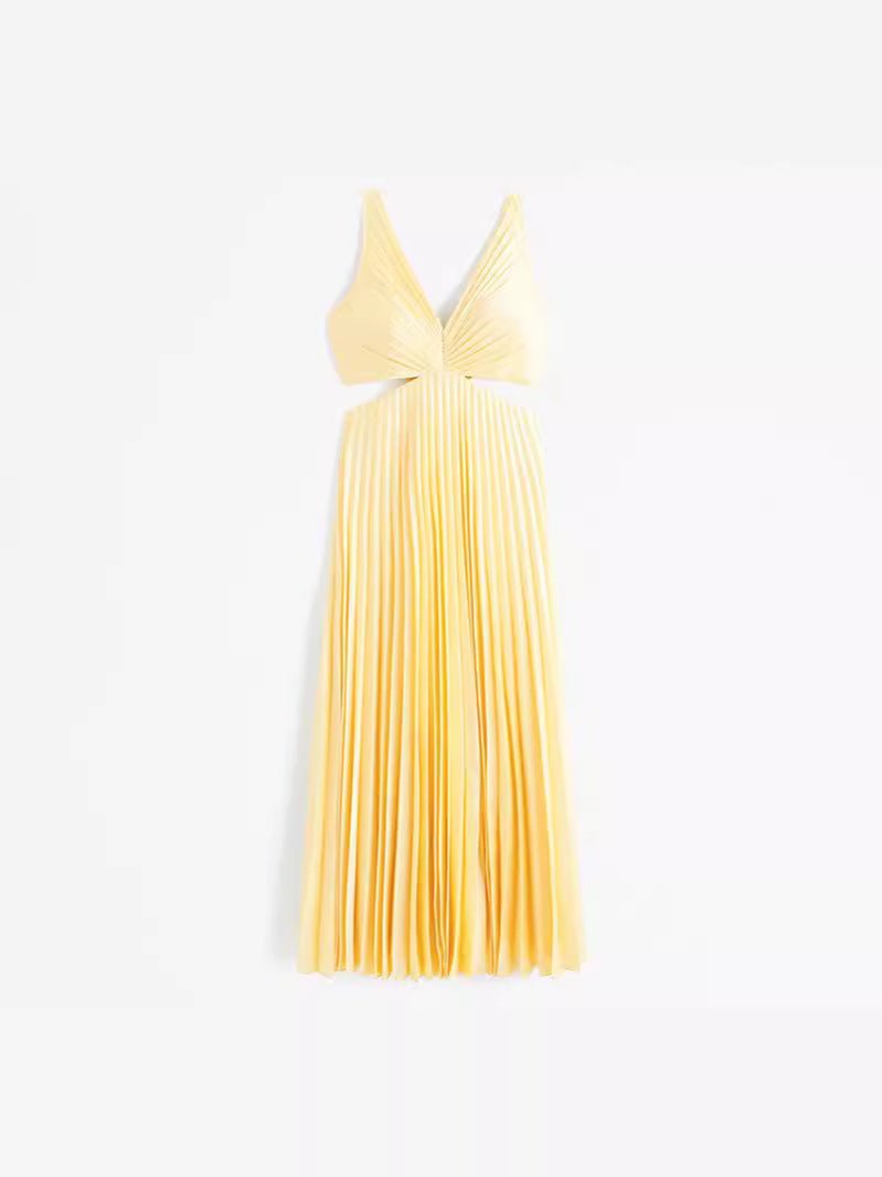Charlotte | Elegante abito lungo plissettato con cut-out 5