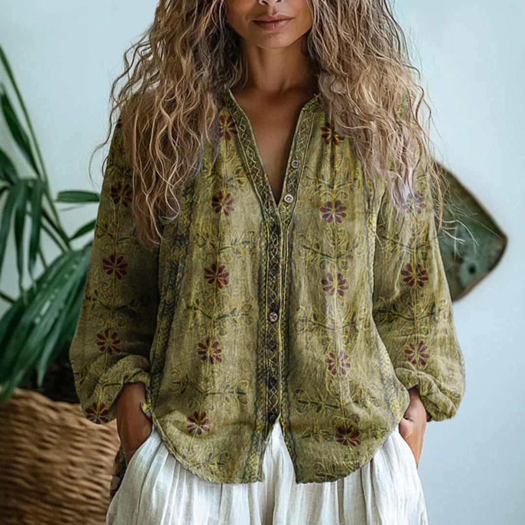 Chloe | Camicetta in lino bohémien leggera e traspirante 2
