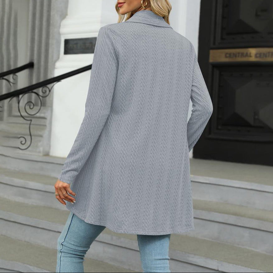Chloe | Cardigan lungo casual da donna con apertura frontale 2