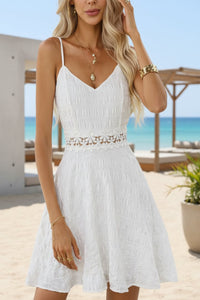 Sofia | Mini Abito In Jacquard Con Dettagli In Pizzo