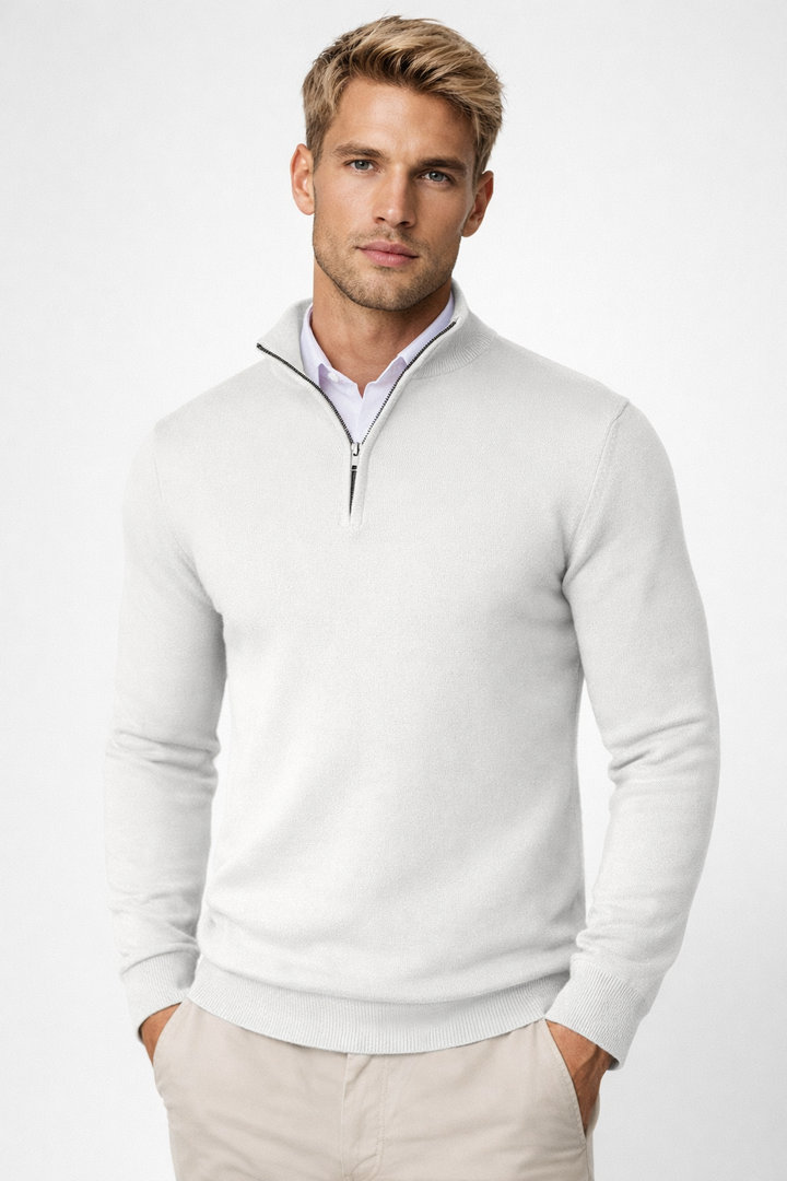 Christopher | Maglione da uomo a collo alto con mezza zip 4