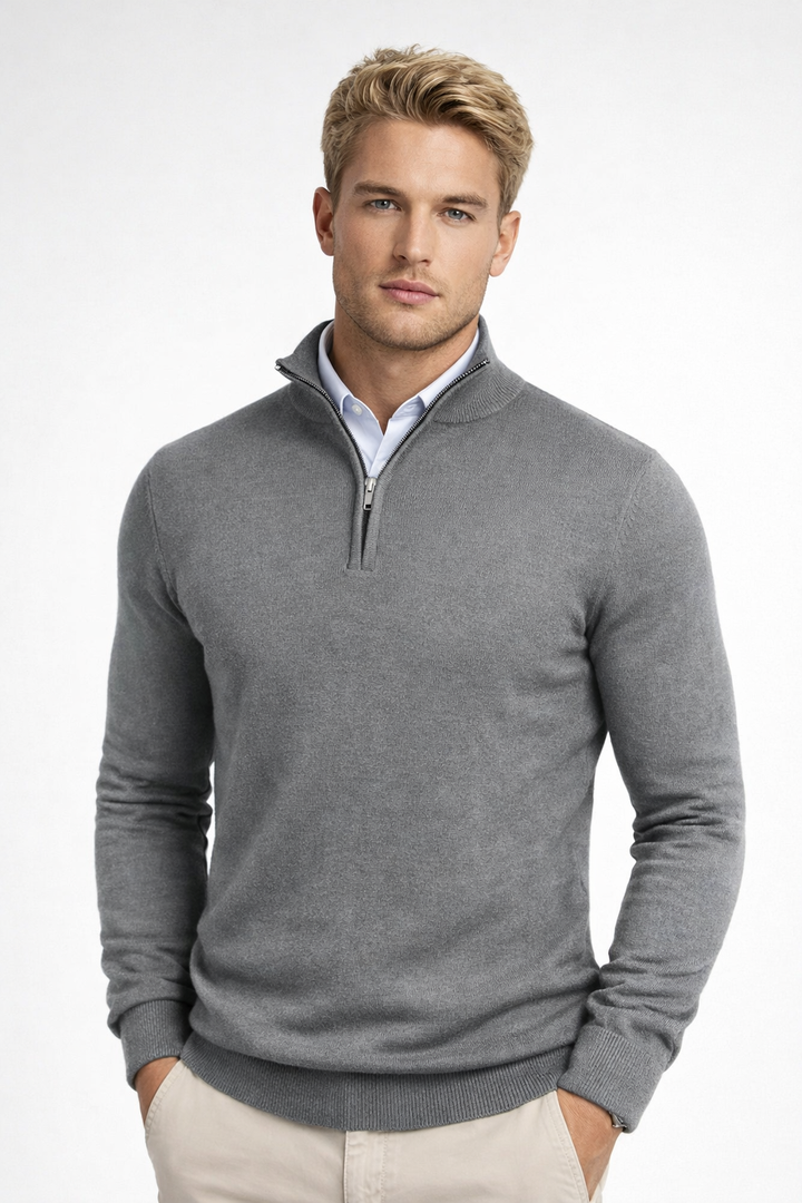Christopher | Maglione da uomo a collo alto con mezza zip 6