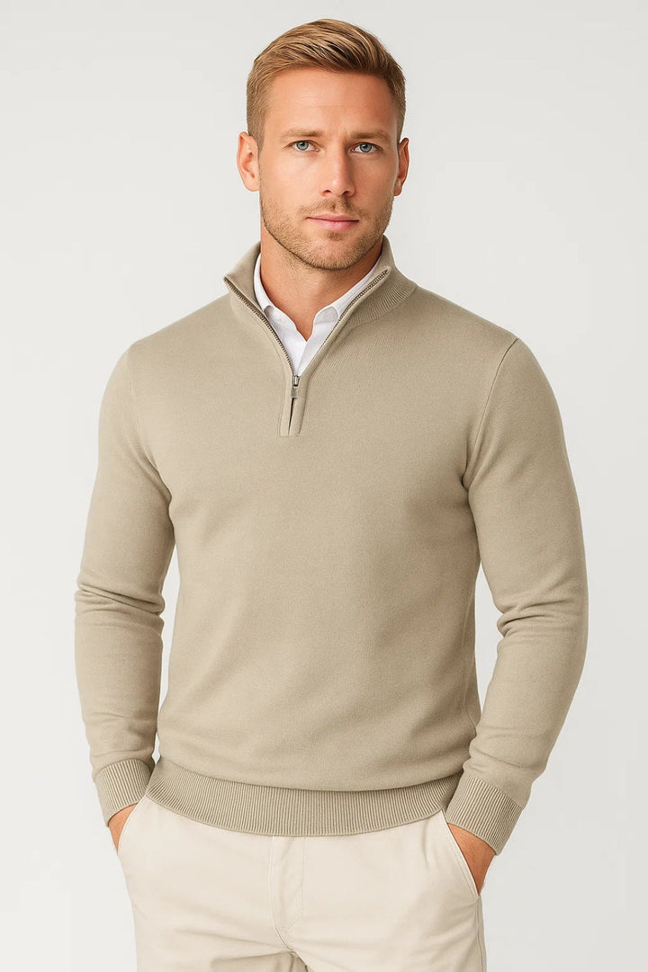 Christopher | Maglione da uomo a collo alto con mezza zip 8