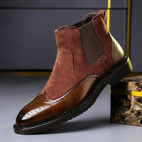 Leonardo | Stivali Eleganti In Pelle E Camoscio