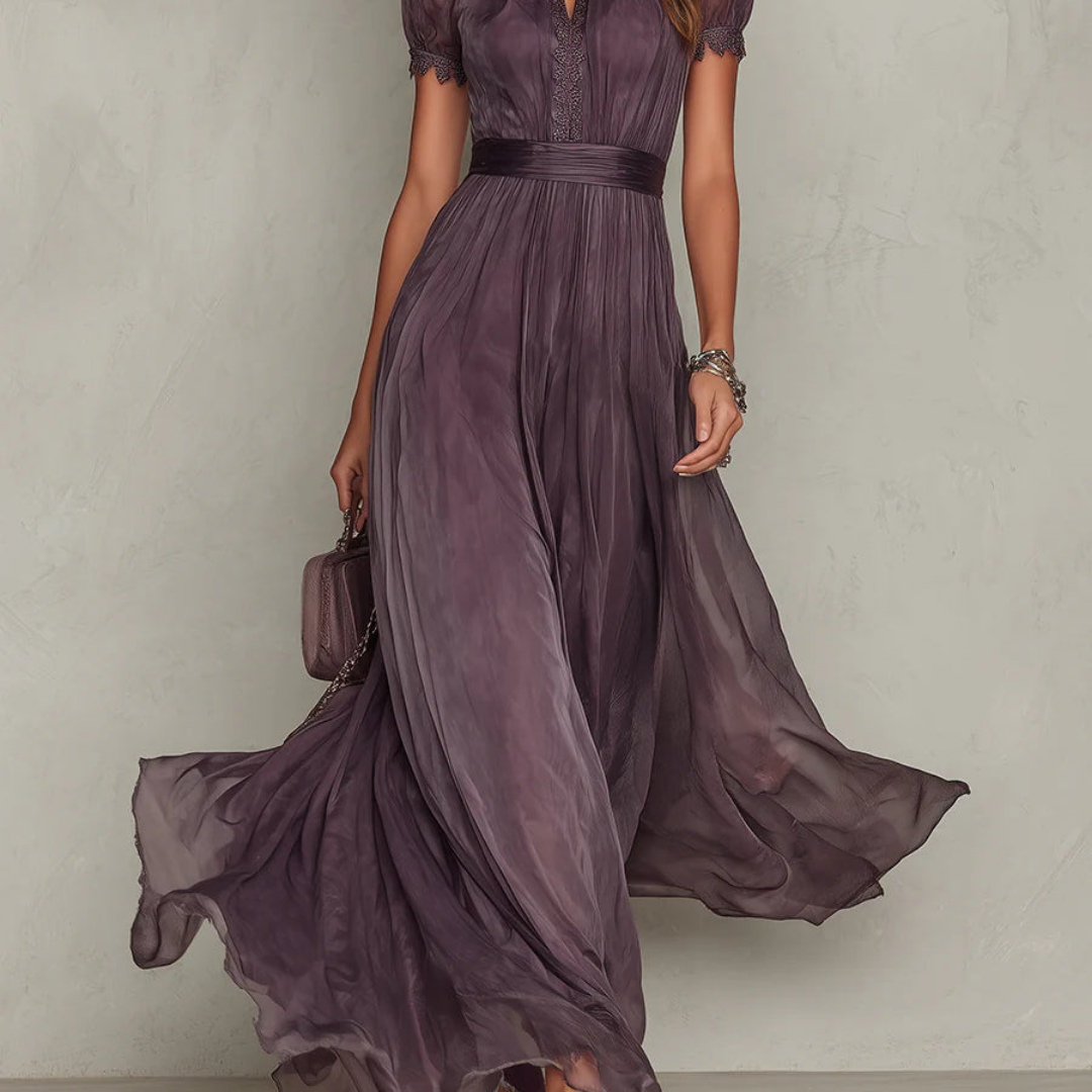 Clara | Abito Lungo Cerimonia Elegante Chiffon Femminile Comfort 3