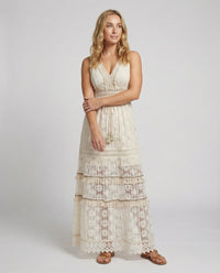 Julia  | Elegante abito lungo estivo in pizzo stile boho