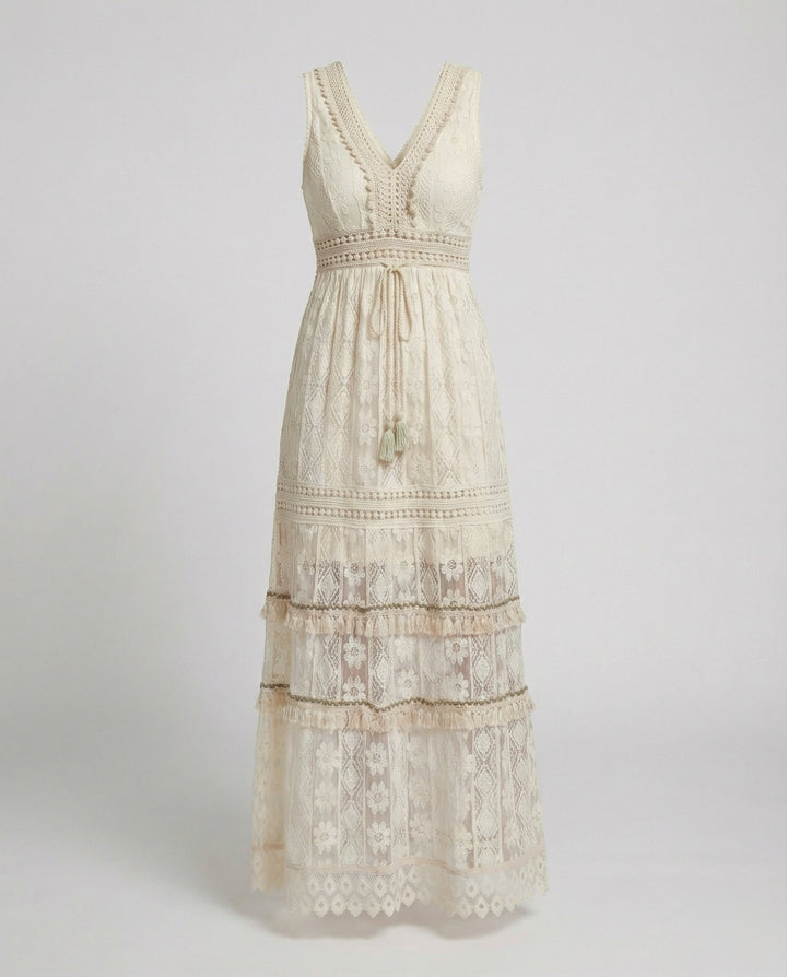 Clara | Elegante Abito Estivo Donna in Pizzo, Lunghezza Maxi e Stile Boho 2