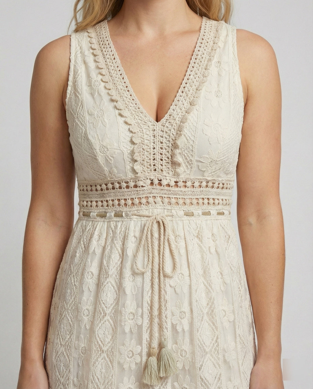 Clara | Elegante Abito Estivo Donna in Pizzo, Lunghezza Maxi e Stile Boho 4