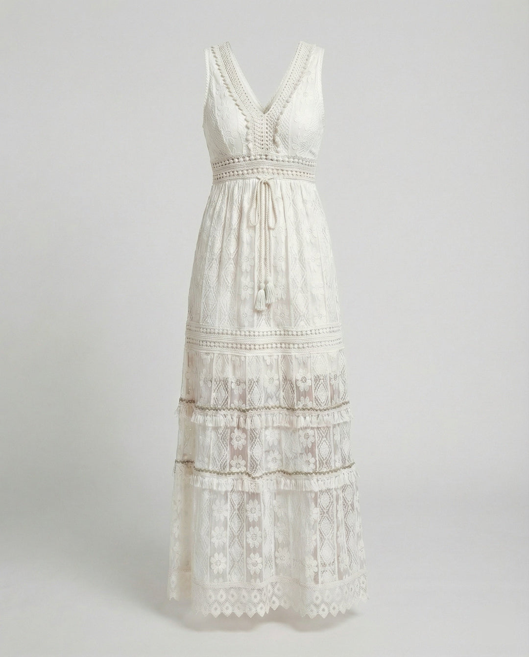 Clara | Elegante Abito Estivo Donna in Pizzo, Lunghezza Maxi e Stile Boho 5