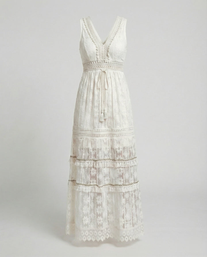 Clara | Elegante Abito Estivo Donna in Pizzo, Lunghezza Maxi e Stile Boho 5