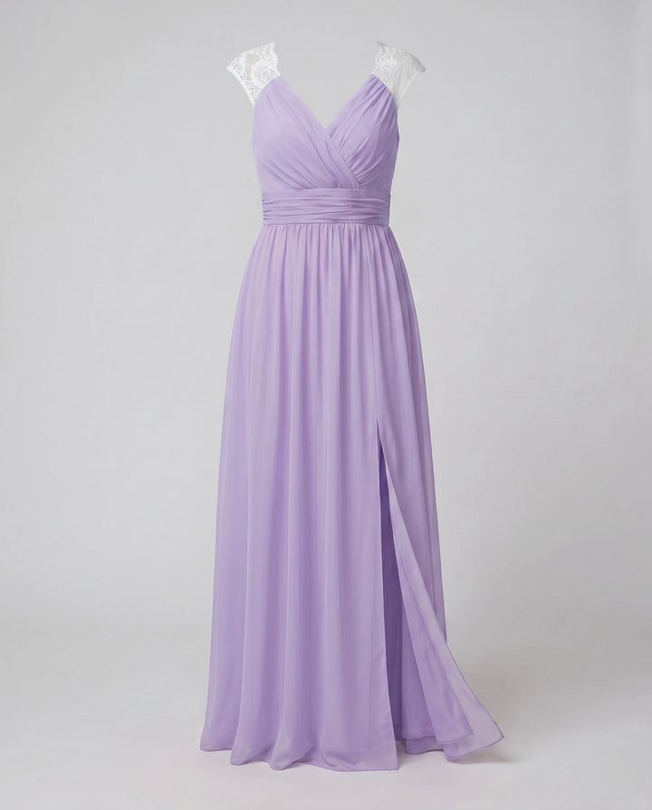 Clara | Elegante Abito da Sera con Scollo a V e Spacco Laterale 3