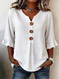 Alice | Romantic and elegant women's linen blouse