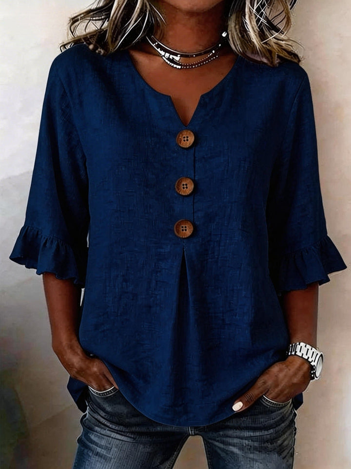 Clara | Elegante e Fresca Blusa da Donna con Maniche Arricciate 1