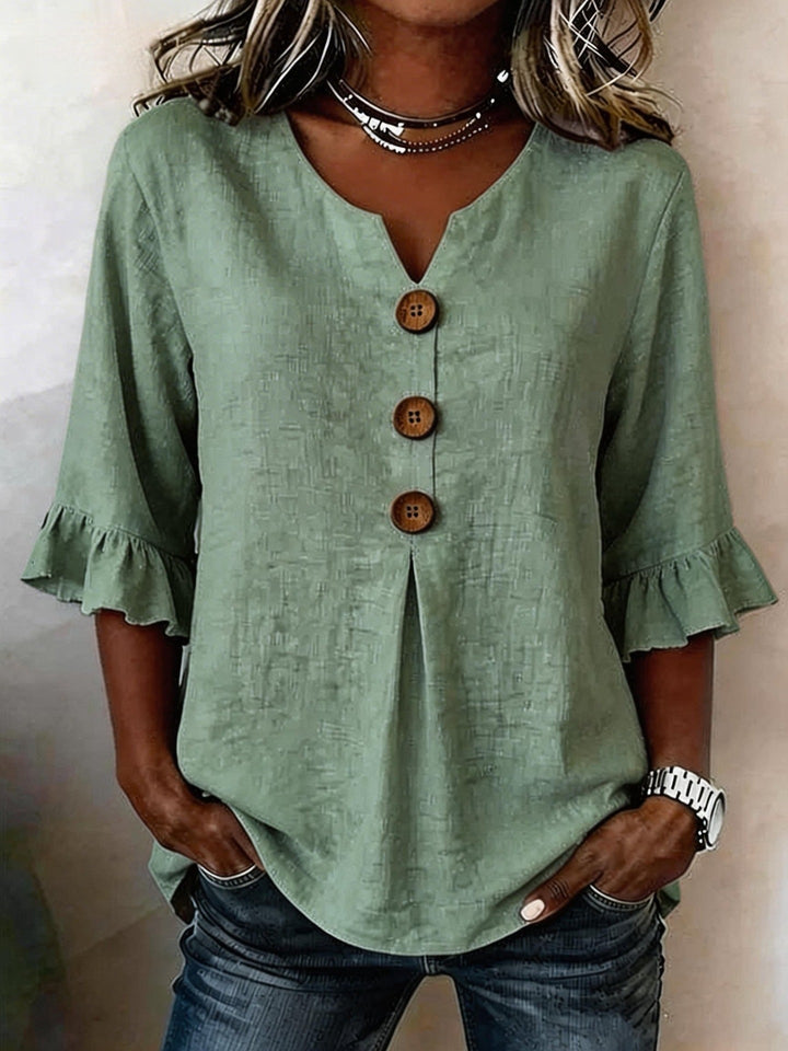 Clara | Elegante e Fresca Blusa da Donna con Maniche Arricciate 3
