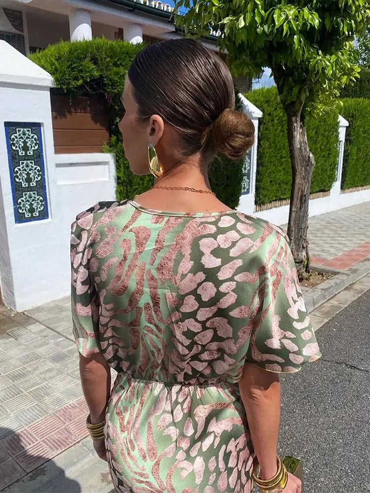 Claranda | Abito Midi Elegante con Nodo Attorcigliato per Donna 4