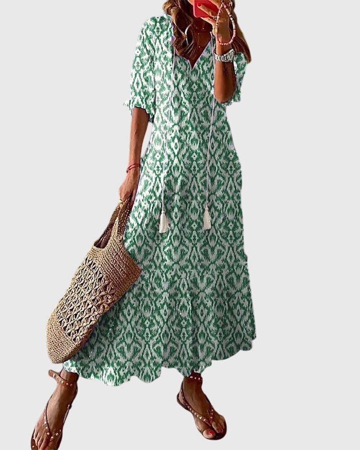 Cleo | Elegante Abito Estivo Boho Vintage per Donna - Leggero e Versatile 1