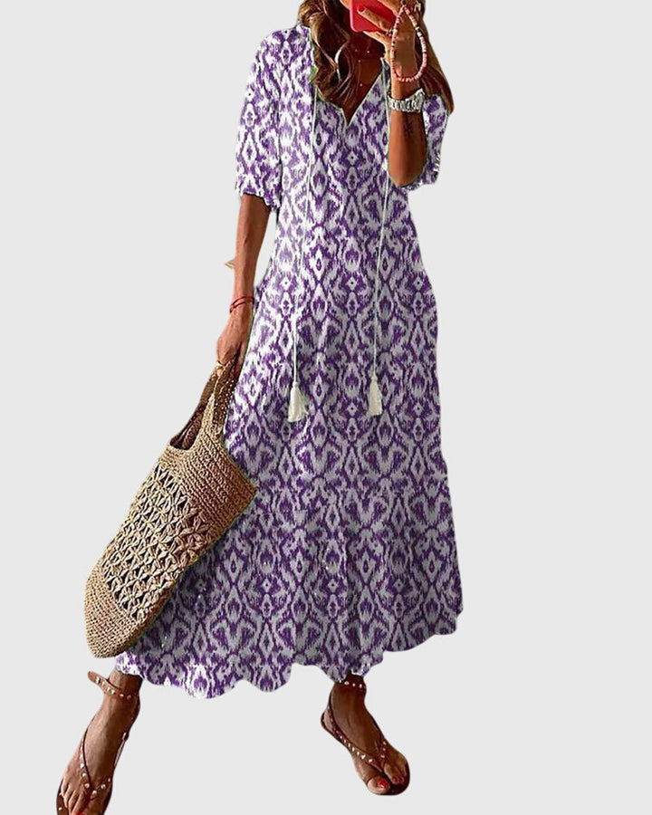 Cleo | Elegante Abito Estivo Boho Vintage per Donna - Leggero e Versatile 2