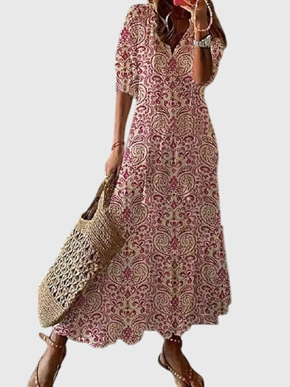 Cleo | Elegante Abito Estivo Boho Vintage per Donna - Leggero e Versatile 3
