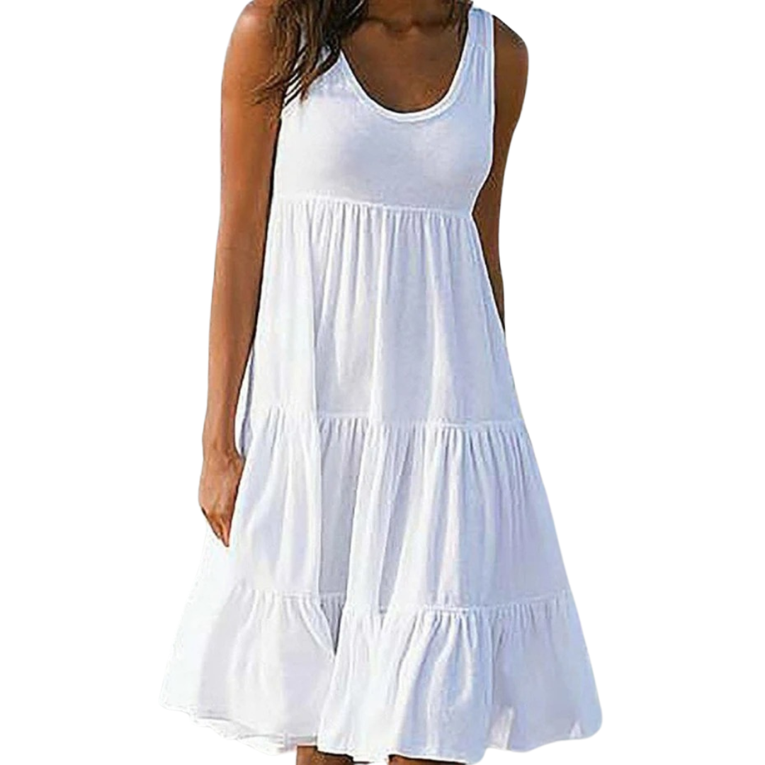 Cristina | Elegante Abito Midi con Volant a Strati per Occasioni Speciali 0
