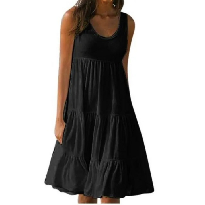 Cristina | Elegante Abito Midi con Volant a Strati per Occasioni Speciali 1