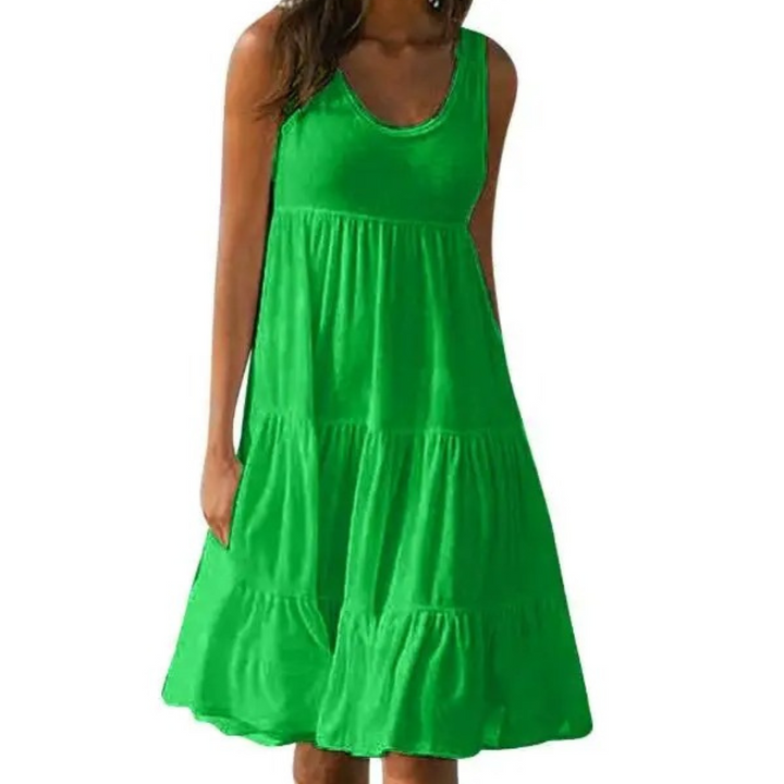Cristina | Elegante Abito Midi con Volant a Strati per Occasioni Speciali 3