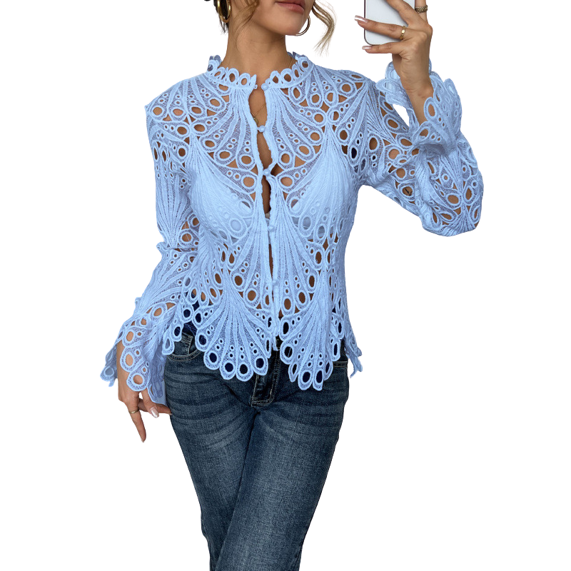 Cristina | Elegante Camicia Donna con Dettagli Unici in Cotone, Maniche a Lanterna, Versatile e Chic 2