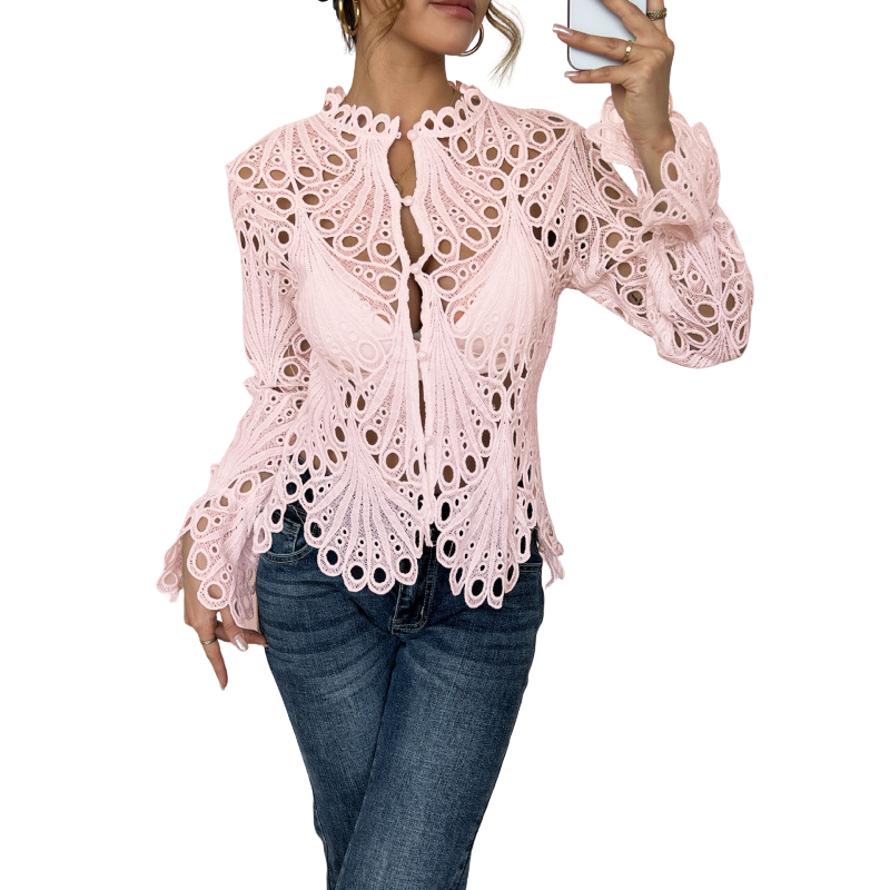 Cristina | Elegante Camicia Donna con Dettagli Unici in Cotone, Maniche a Lanterna, Versatile e Chic 3