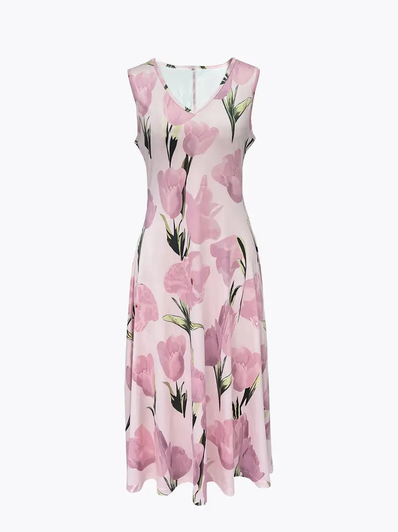 Cristina | Elegante Maxi Abito da Donna con Giacca Coordinata e Stampa Floreale 3