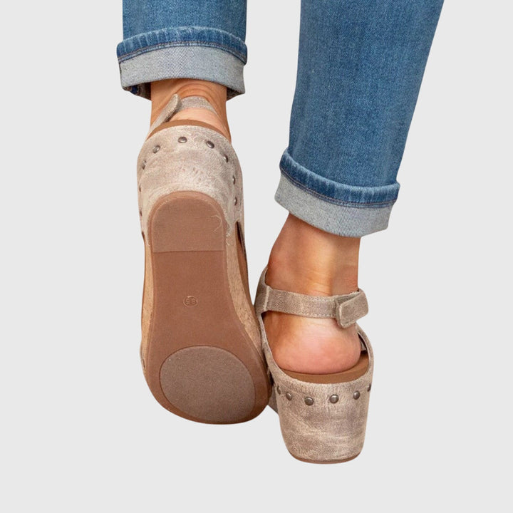 Cristina | Eleganti e Comodi Sandali Donna con Tacco a Zeppa 2