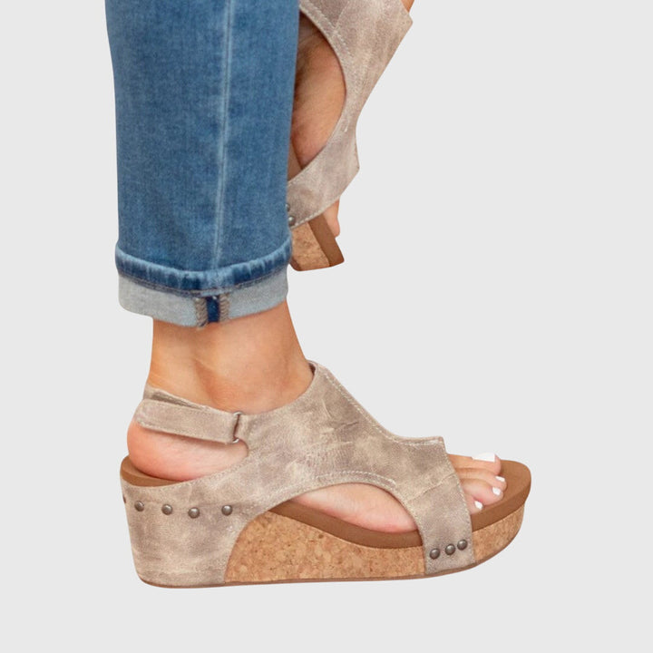 Cristina | Eleganti e Comodi Sandali Donna con Tacco a Zeppa 3