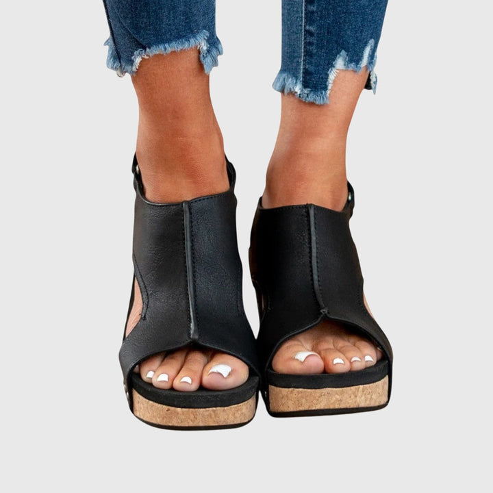 Cristina | Eleganti e Comodi Sandali Donna con Tacco a Zeppa 4