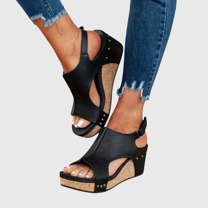 Cristina | Eleganti e Comodi Sandali Donna con Tacco a Zeppa 6