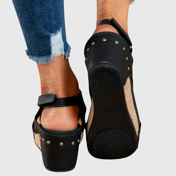 Cristina | Eleganti e Comodi Sandali Donna con Tacco a Zeppa 7
