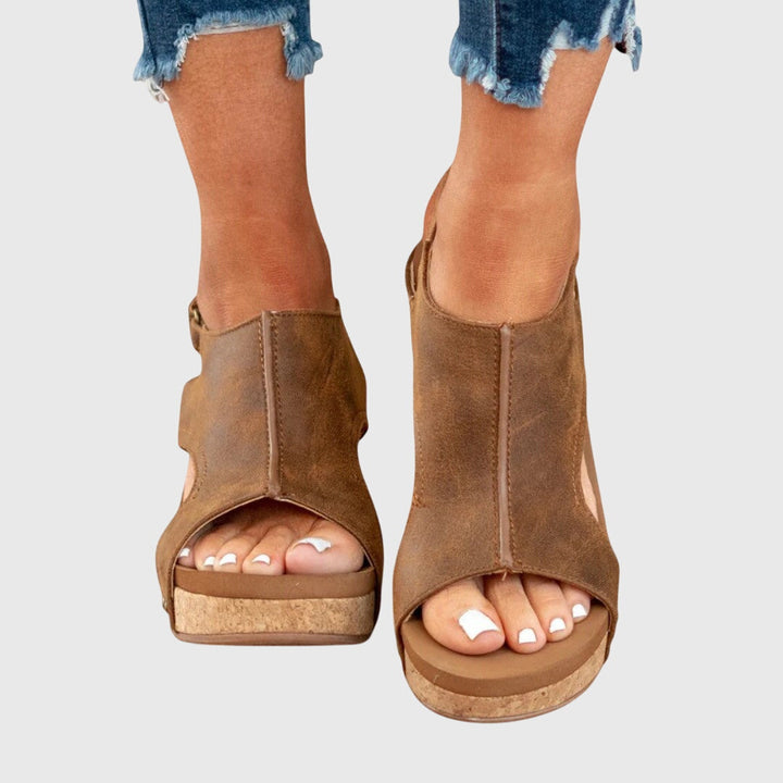 Cristina | Eleganti e Comodi Sandali Donna con Tacco a Zeppa 8