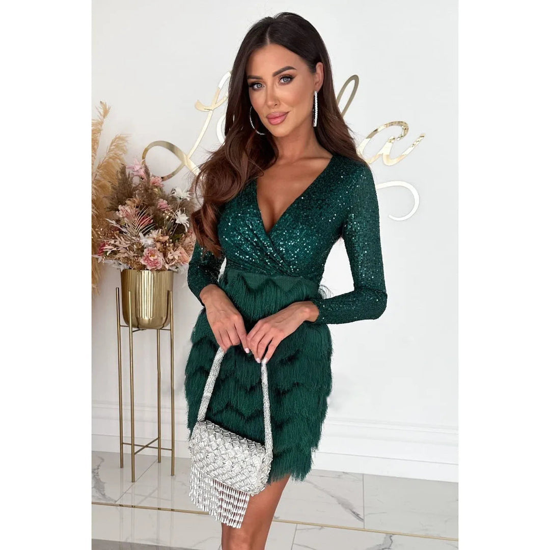 Cristina | Miniabito Paillettes Elegante Aderente Glamour Fit 2