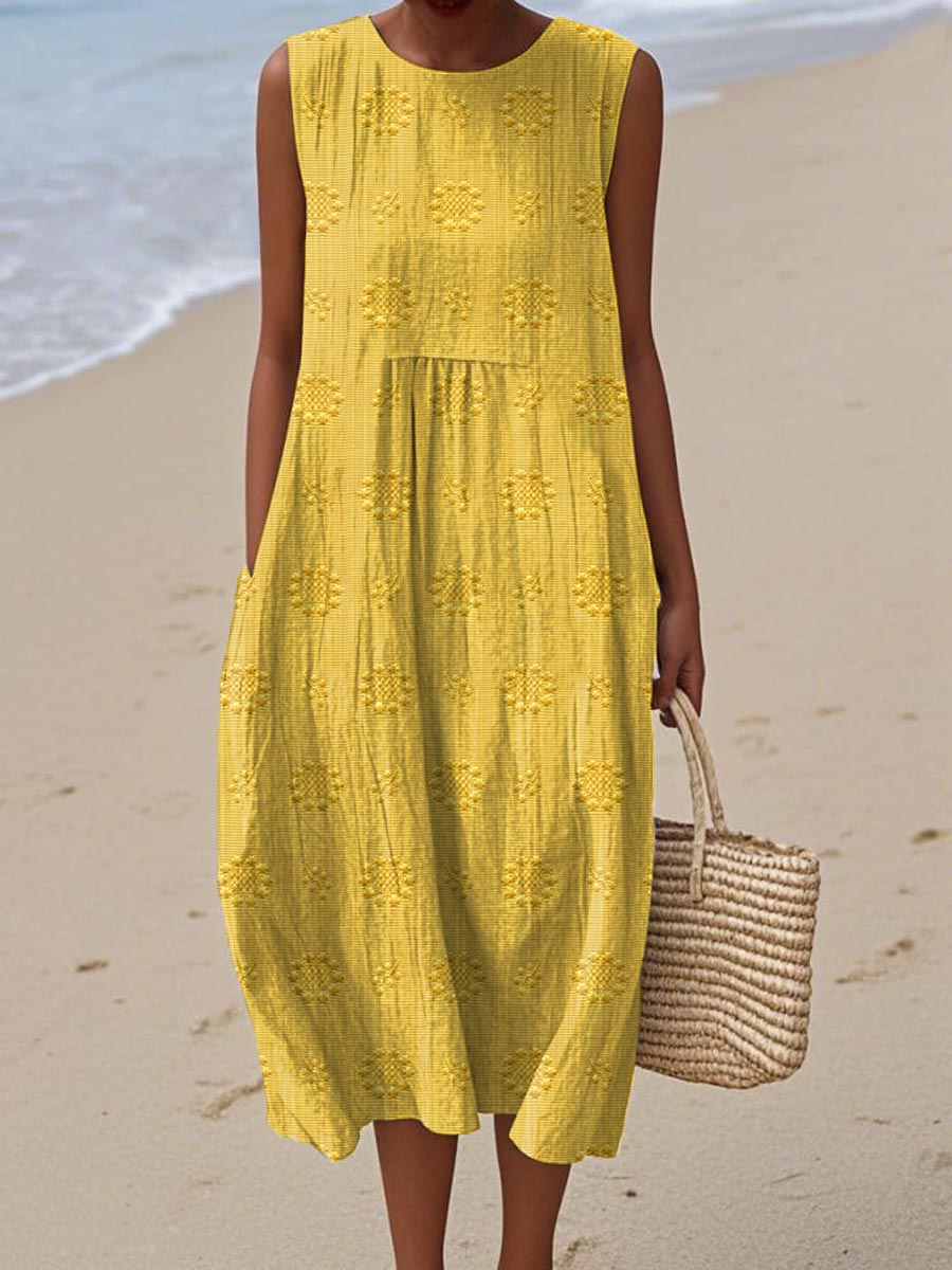 Dahlia | Elegante abito midi leggero con tasche 2