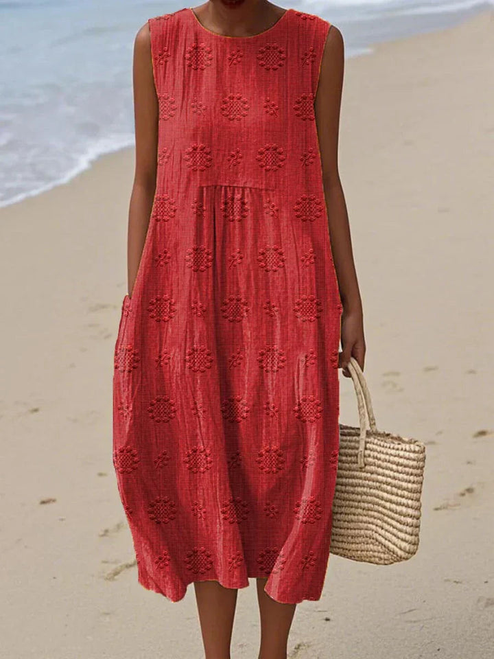 Dahlia | Elegante abito midi leggero con tasche 4