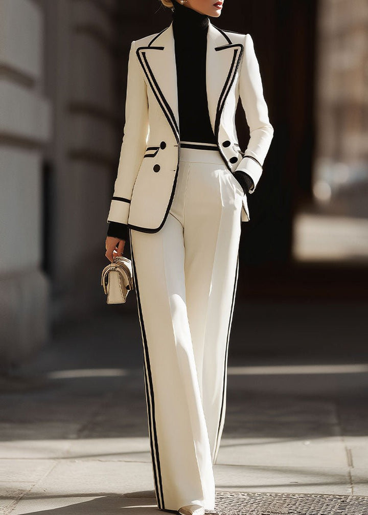 Dalia | Completo Elegante da Donna – Blazer Strutturato e Pantaloni a Gamba Larga 1